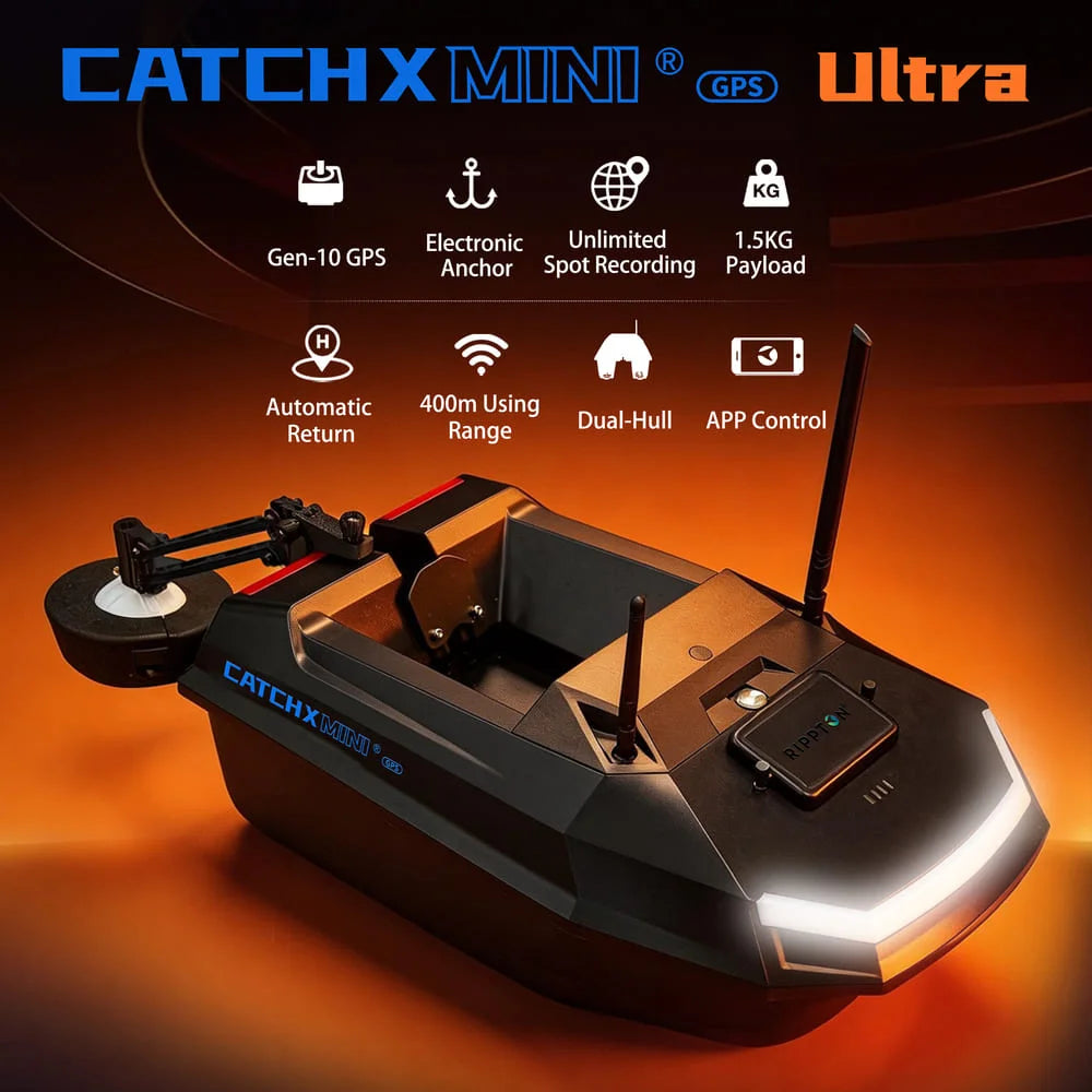 Rippton CatchX Mini GPS Ultra Smart Bait Boat
